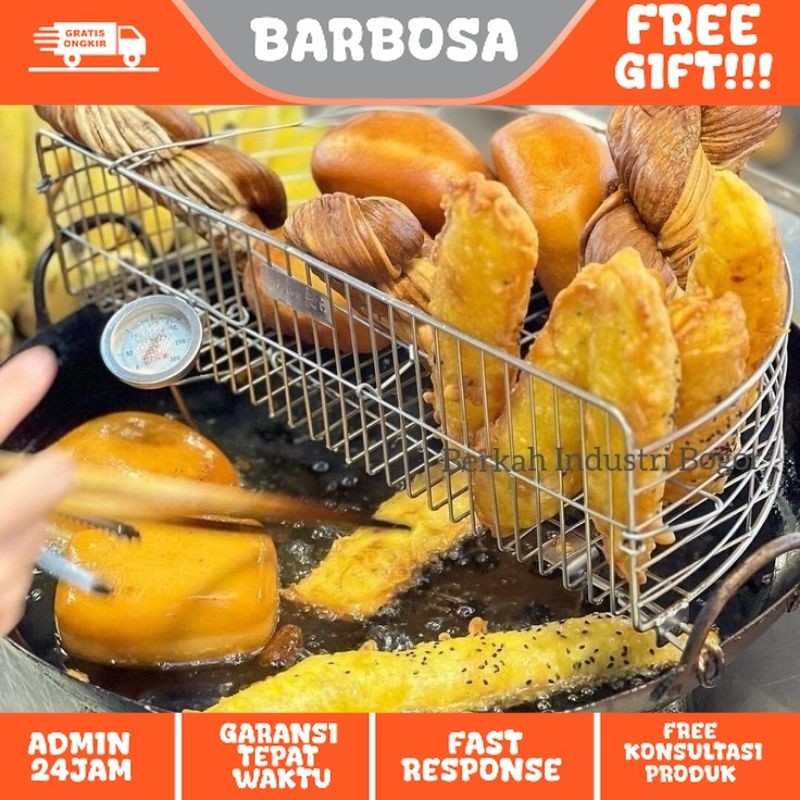 Saringan Jumbo Penggorengan Multifungsi Stainless Teh Santan M3U4 Gorengan Estetik Mpasi Panci Kukus