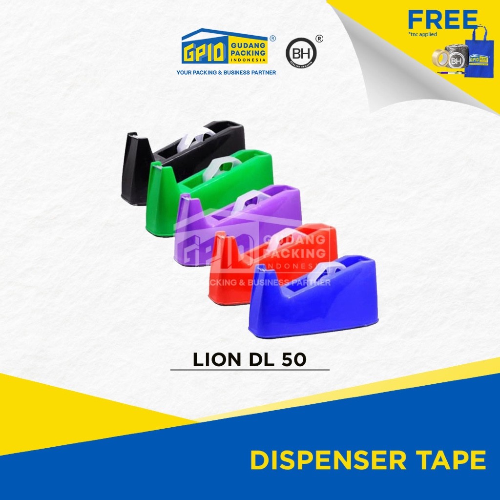 

JH8 LION - DL 50 Tape Dispenser / Tape Cutter 1" inch