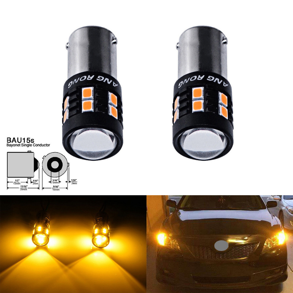 Bau15S 581 Py21W 15 Smd Led Bulb Indicator Turn Signal Side Light Lamp Amber Drl