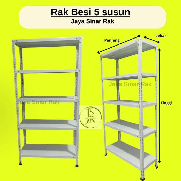 rak besi siku 5 susun 100x40x200