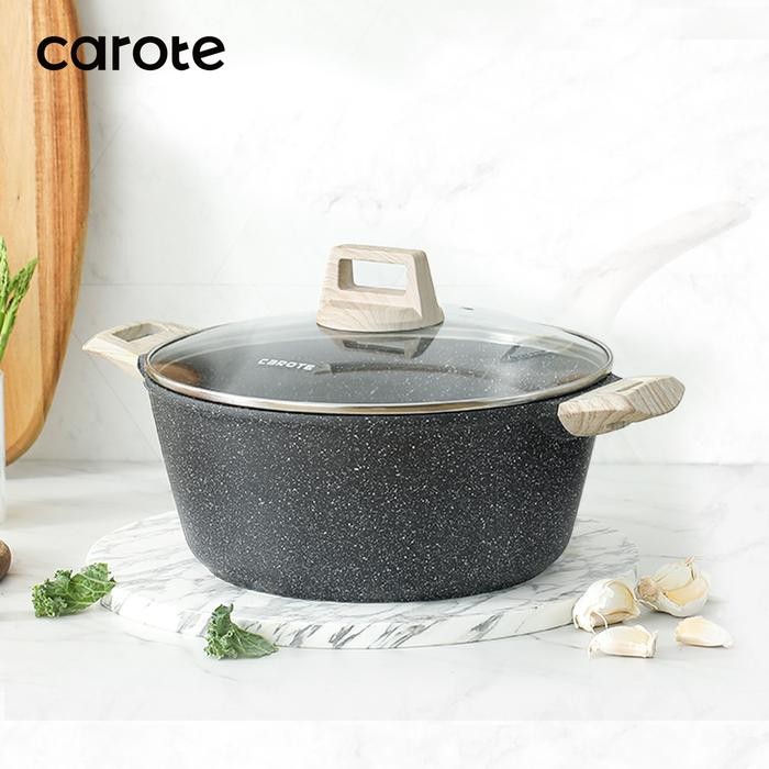 Carote Essential Woody Panci Anti Lengket Casserole Batu Granit