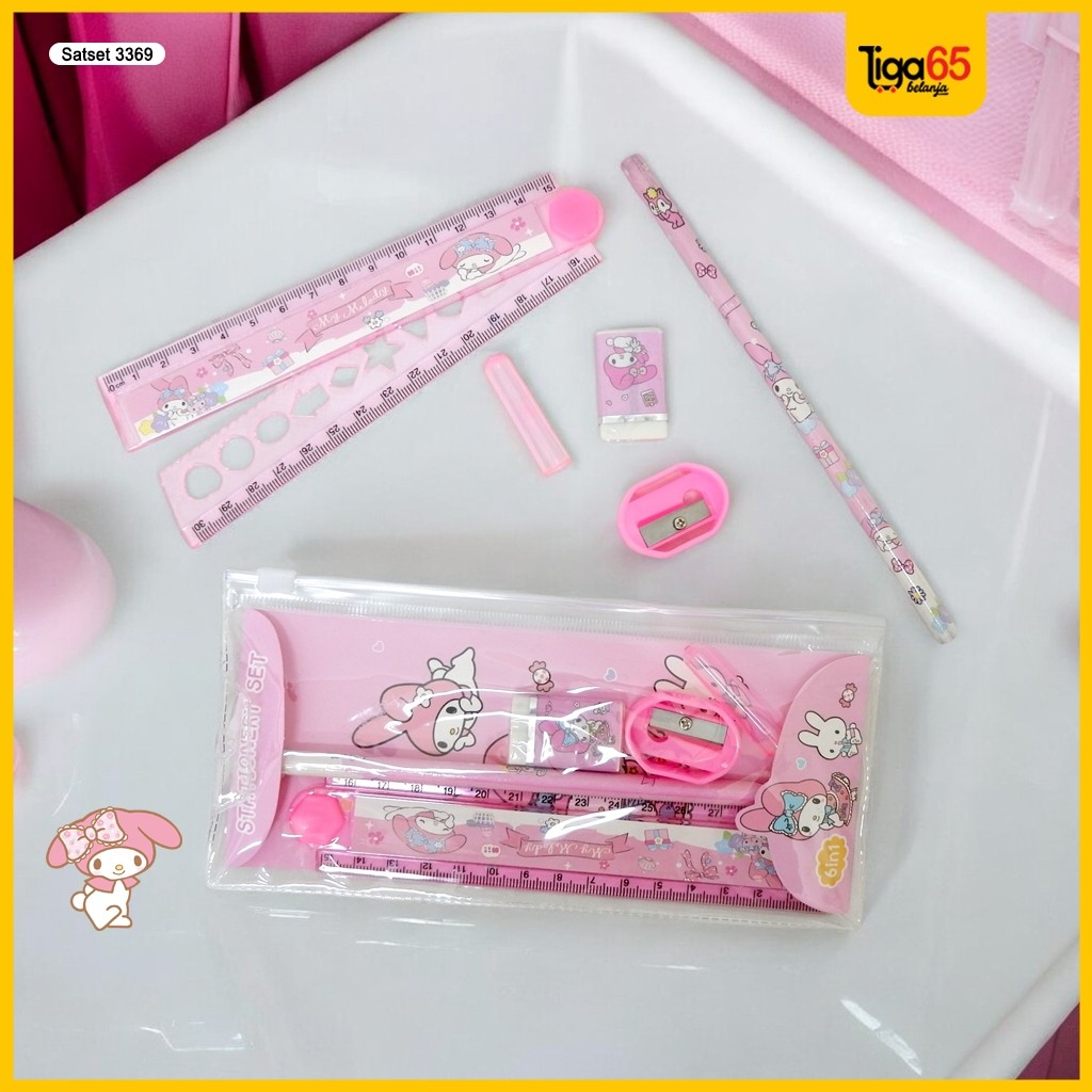 

Pensil Set Paket Alat Tulis Tempat Pensil Sekolah Lucu Melo #3369 Stationery Set Souvenir Ulang Tahun Anak / Kerajaan Alat Tulis