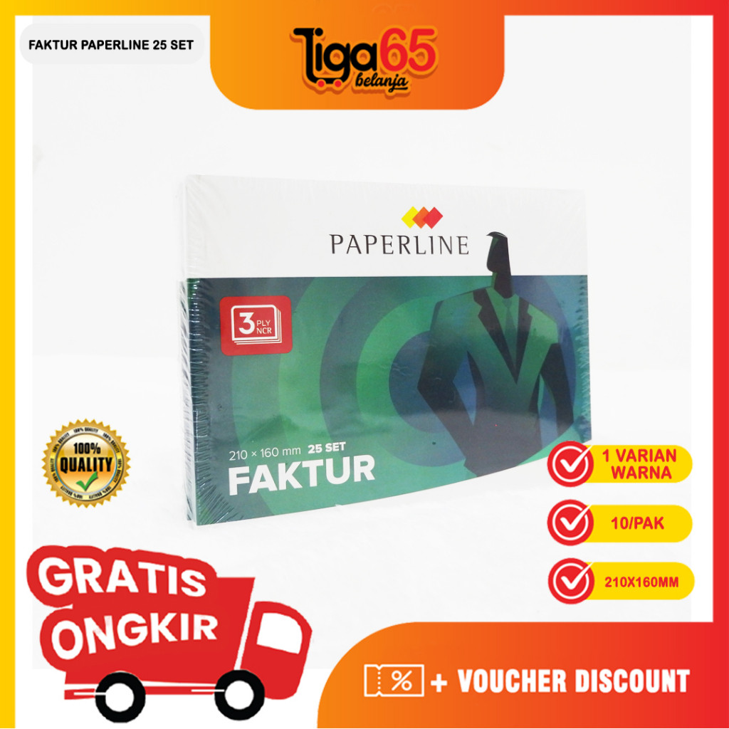 

Buku Faktur Paperline/Faktur 25Set/Faktur 3Ply / Kerajaan Alat Tulis