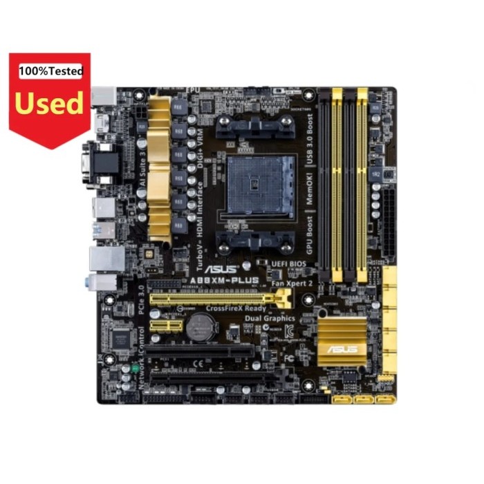 Socket FM2/FM2+ A88XM-PLUS Motherboard AMD A10 DDR3 64GB PCI-E 3.0