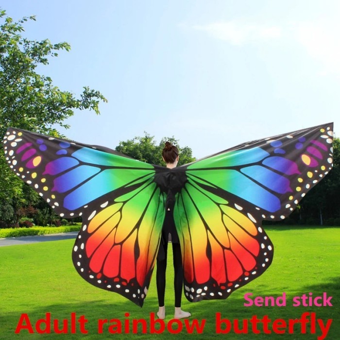 Belly Dance Butterfly Wings Performance Costume Props Women Dance
