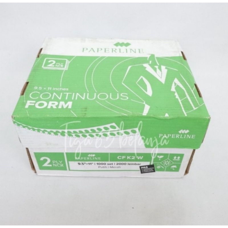 

Continuous Form 2 Ply / Kertas Komputer Paperline 9.5 X 11 Cf K2 W / Kerajaan Alat Tulis