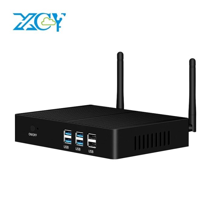 XCY Fanless Mini PC Intel Core i7 4500U i5 5300U i3 7100U 300M WiFi