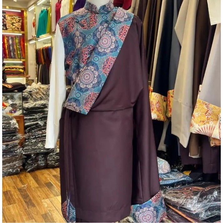 Lhasa Dress Wedding Men's Tibetan Robe Shirt Vest Set