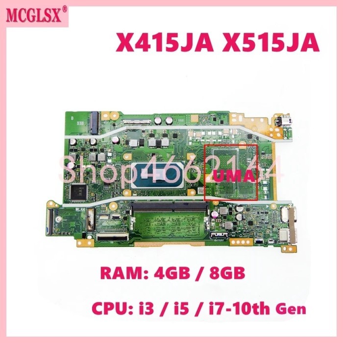 X415JA i3-10th Gen 4GB-RAM Mainboard For X515JA X515JAB X515JF X515J