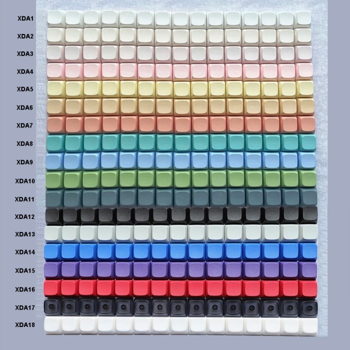 XDA 1u Keycaps Blank Thick PBT Material for Gateron Kailh Cherry MX