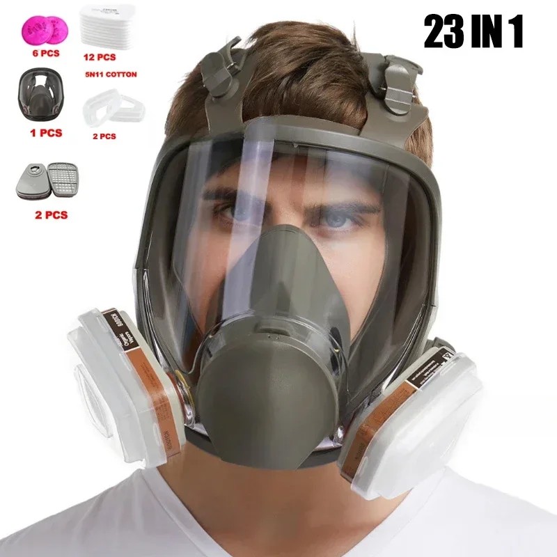 Full Face 6800 Gas Mask Spray Protective Mask Industrial Gas Mask Respirator New Type Gas Mask