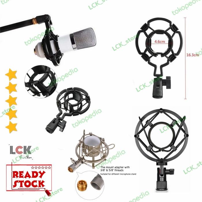 shockmount mic condenser - shockproof microphone- mikrofon stand mic