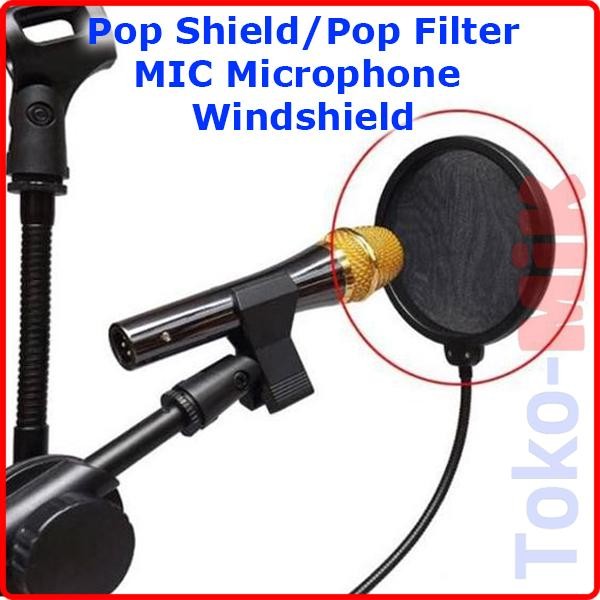 POP SHIELD POP FILTER MIC MIKROFON MICROPHONE WINDSHIELD PODCAST