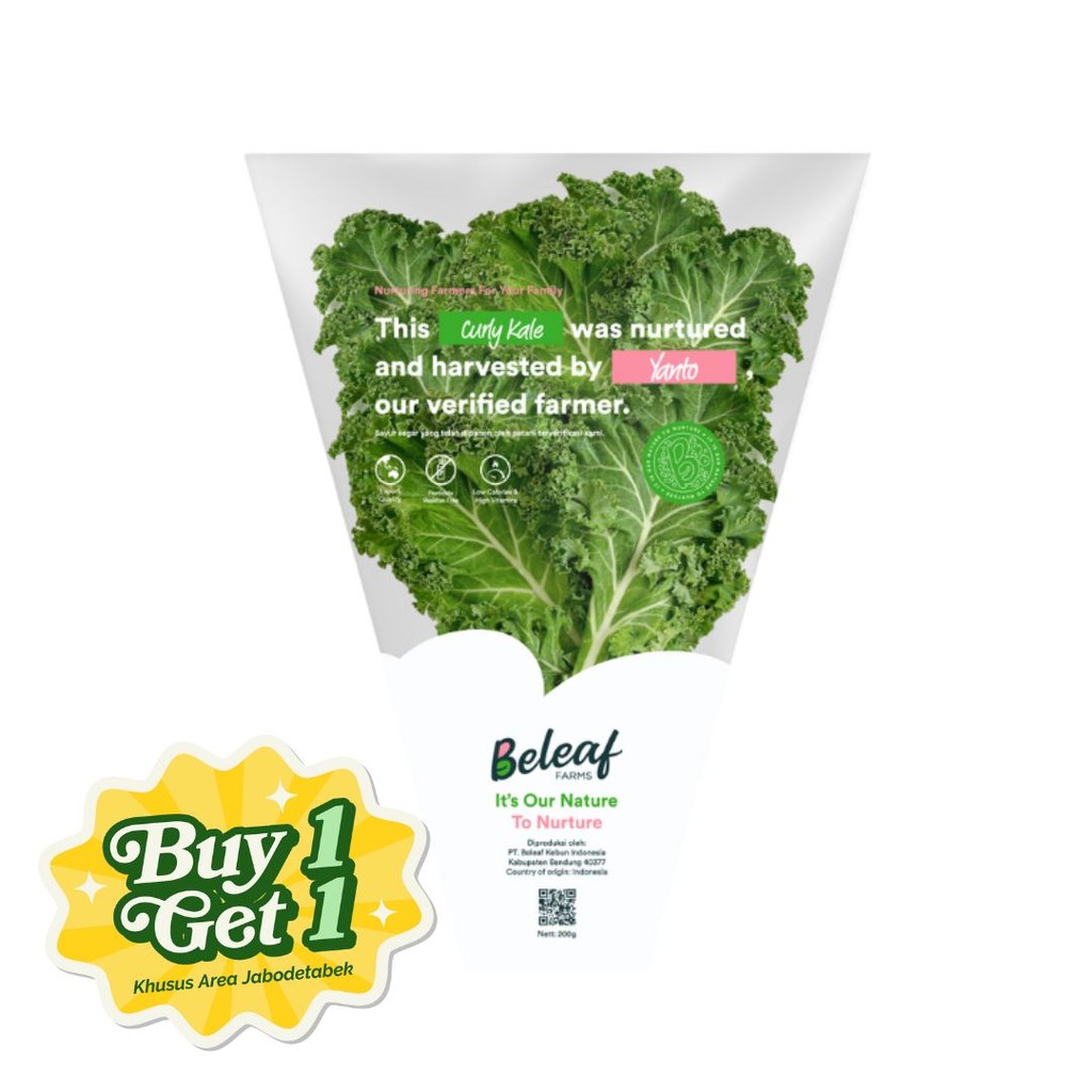 

Beleaf Curly Kale B1G1 Hidroponik Hidroponik 1 pack