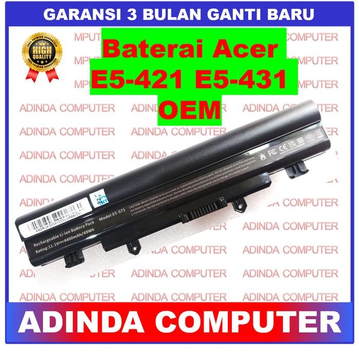 Baterai R Aspire E14 E5-421 E15 E5-411 E5-421G E5-471 E5-471G Oem