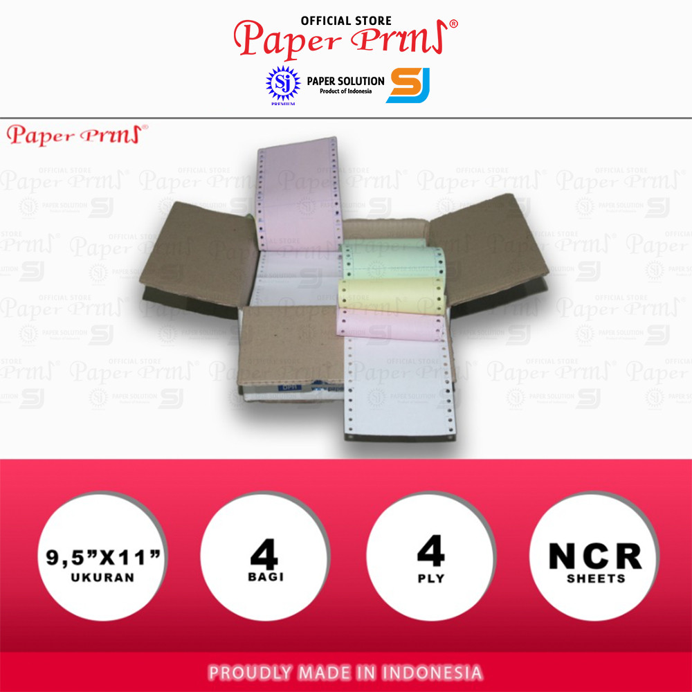 

Paperyns Kertas Continuous Form 4PLY NCR DPH 9,5"/2 x 11"/2 (Bagi 4)