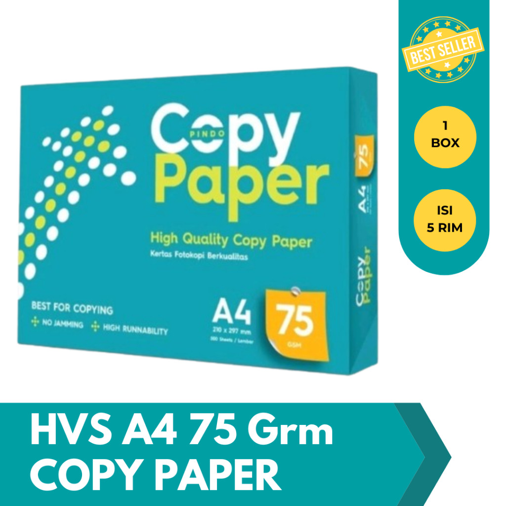 

Kertas FotoCopy Foto Kopi Fopi Print Hvs A4 75Gr 70Gr 1 Box