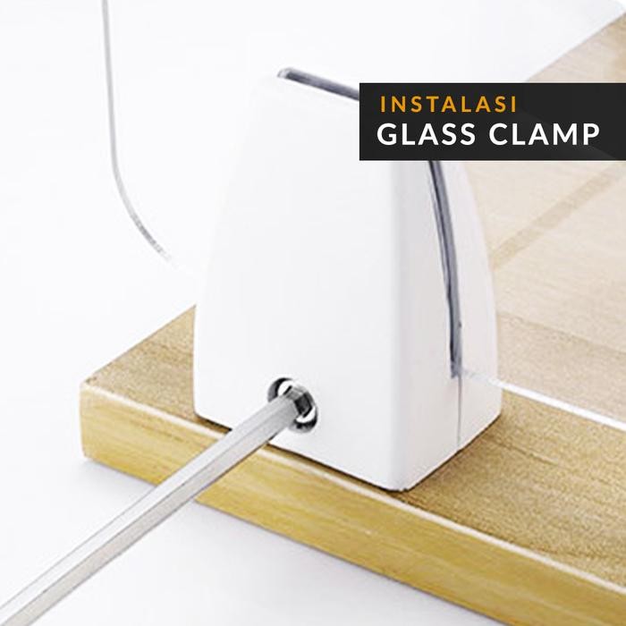 QUALITY RKG PENYEKAT MEJA PENJEPIT KACA PARTISI KLEM BRACKET
