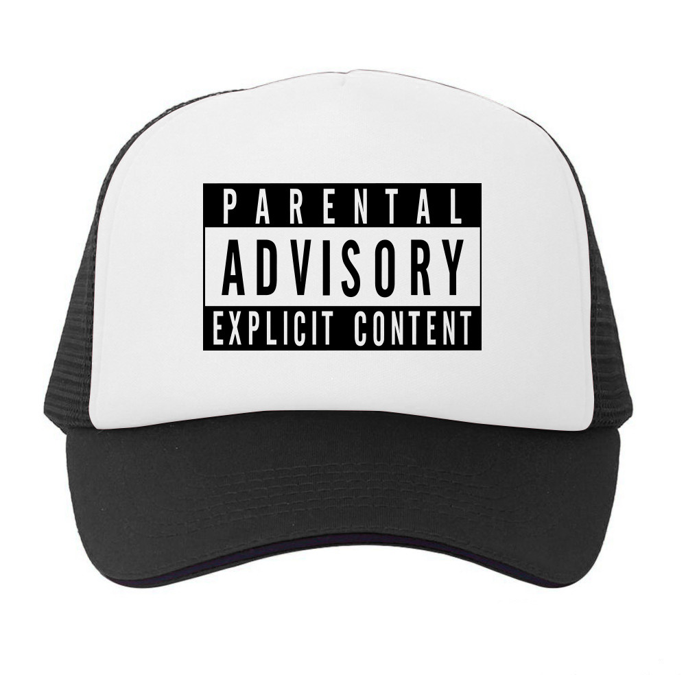 Topi Trucker Parental Advisory Explicit content Label