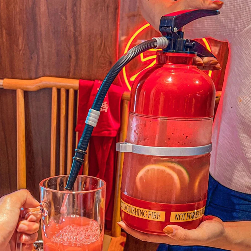 Creative Drink Bucket Beer Dispenser For Party KTV Bar Large Capacity Acrylic Fire Extinguisher  Can