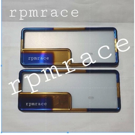 RUMAH BINGKAI PLAT NOMOR SNI GOLD PLUS MIKA PLAT NOMOR TRASNPARAN 1 SET ISI 2PC