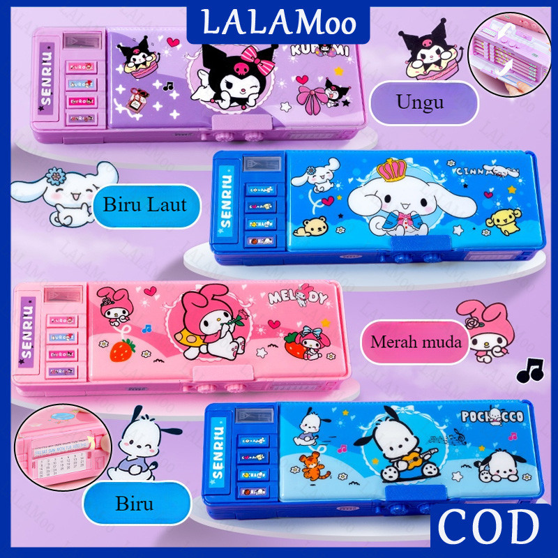 

Tempat Pensil Kata Sandi Kuromi / Tempat Pensil Lapisan Ganda Kapasitas Besar / Tempat Pensil Lucu /