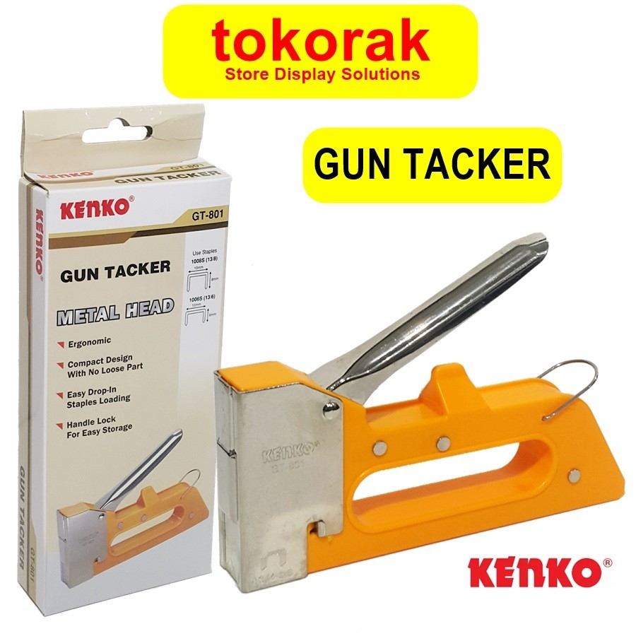 

STEPLER TEMBAKAN STAPLES GUN TACKER KENKO 13 / 8 GUNTACKER JOK 13/8
