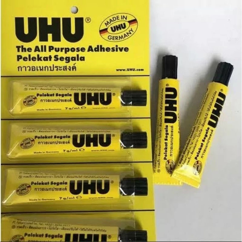 

Lem UHU Cair 7ml/ Lem Cair Serba Guna/ 1 pack isi 10pcs