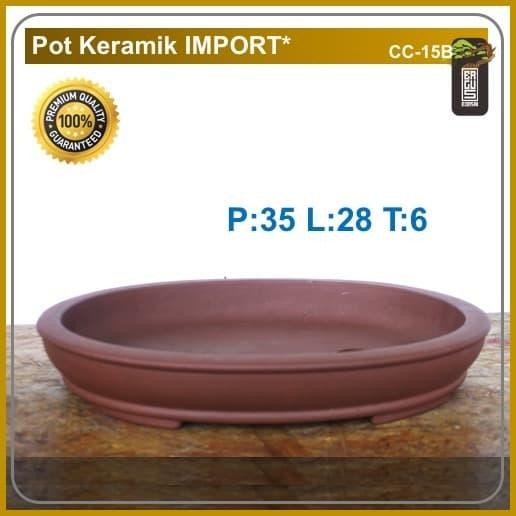 PREMIUM POT BONSAI KERAMIK IMPORT_Oval Ceper_Penjing_CC-15B (@bonsaibagus)