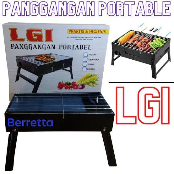 PREMIUM Pemanggang Lipat Panggangan Arang LGI Portable