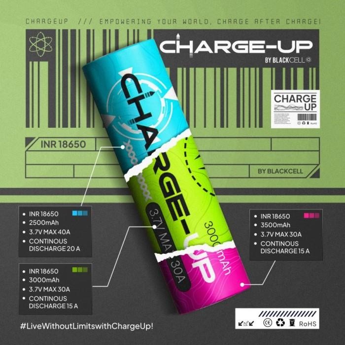 CHARGE UP BY BLACKCELL 100% ORIGINAL 18650 BATERAI / BATTERY