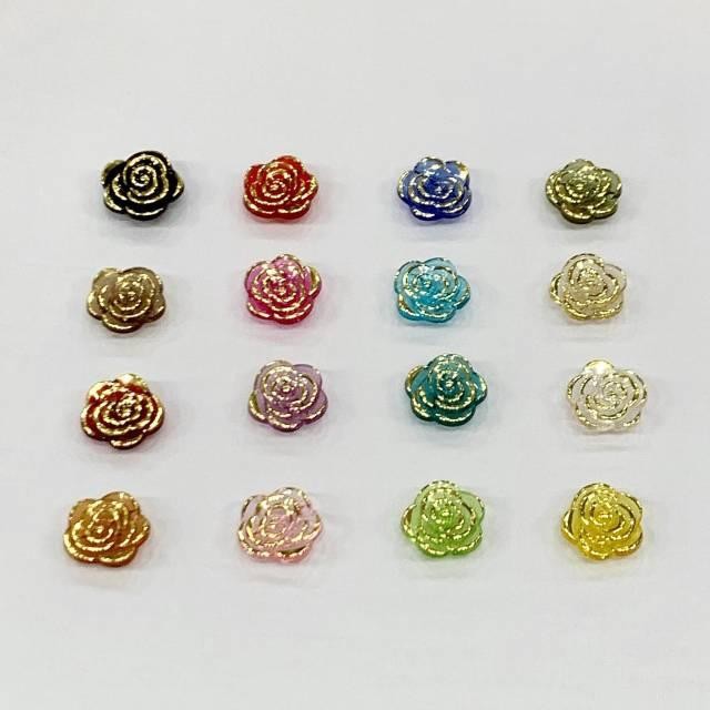 PREMIUM KANCING BAJU BUNGA MAWAR ROSE