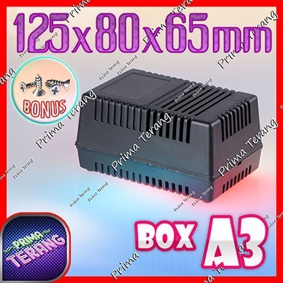 [Expert] Box Hitam A3 Kotak Plastik Casing Komponen Box Adaptor 3 A-3