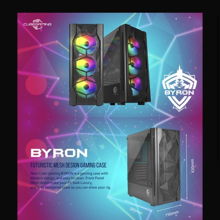 [Expert] Cube Gaming Byron BLACK / WHITE Case Casing PC
