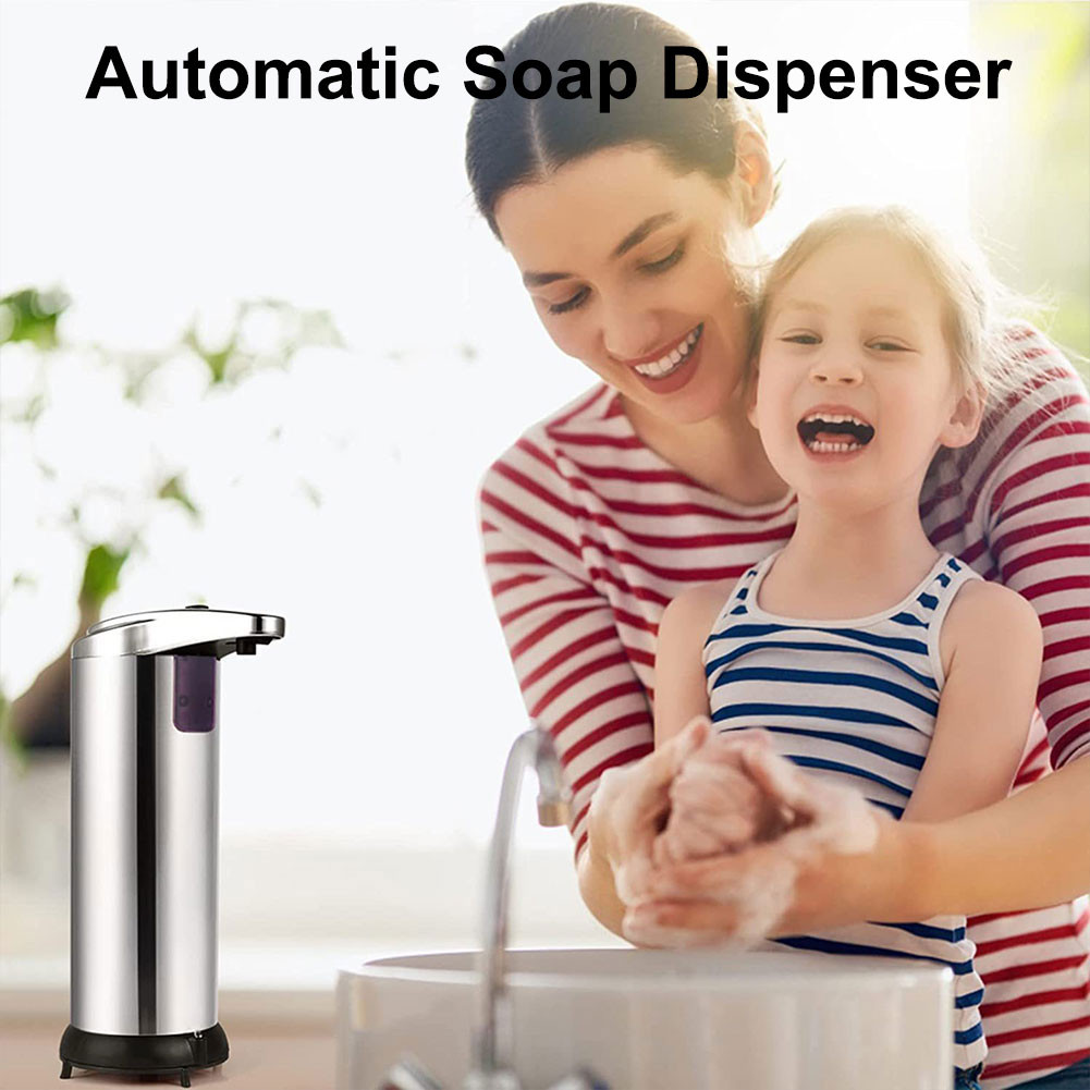 Automatic Soap Dispenser Touchless Liquid Hand Soap Dispenser Stainless Steel Electric Soap