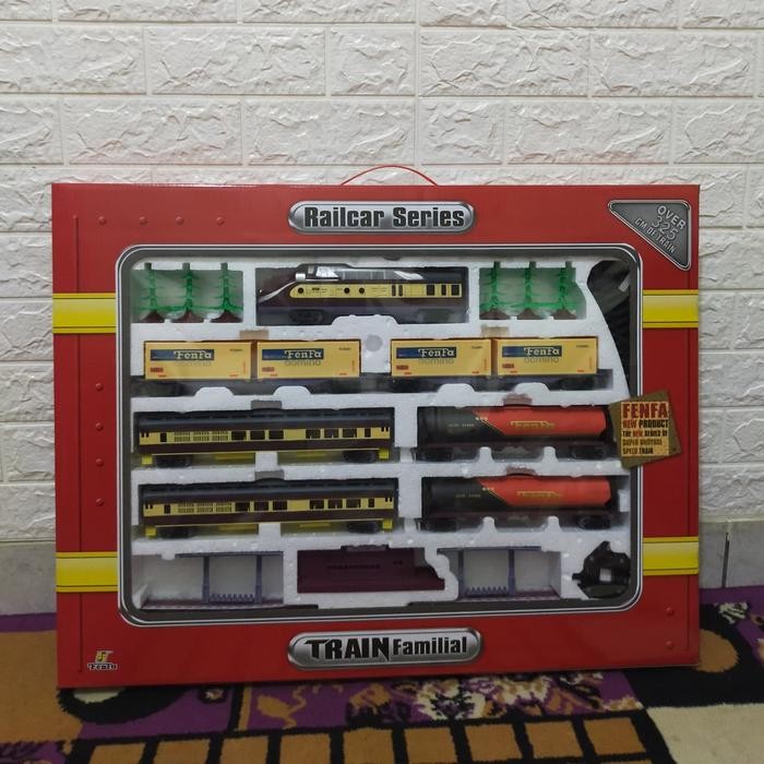BerkahToys-- Kereta Fenfa dus merah loco modern