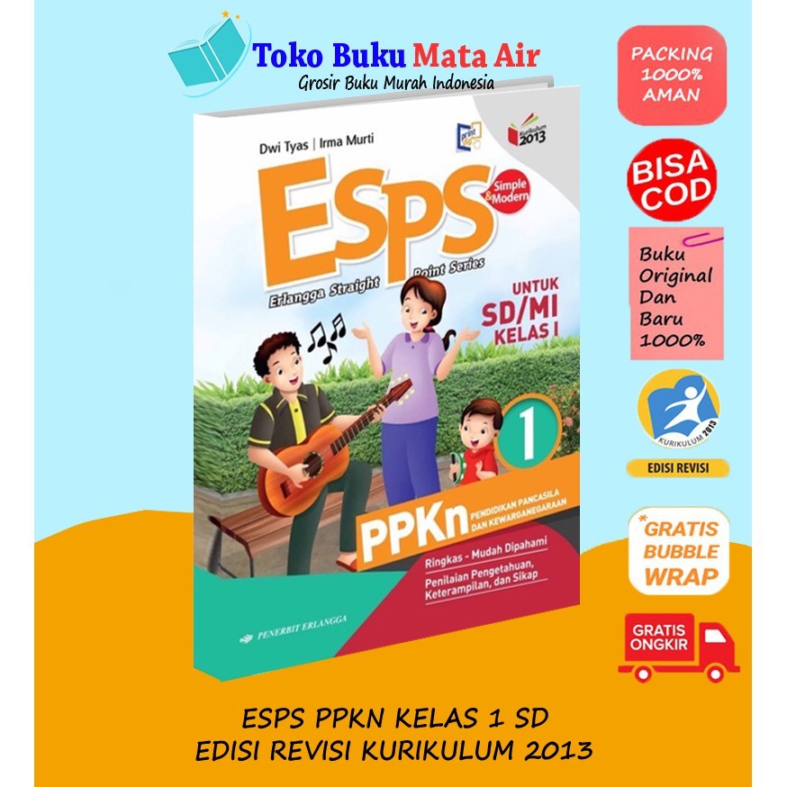BEST SELLER ESPS PPKN 1 UNTUK SD/MI KELAS I ( K13N ) ERLANGGA