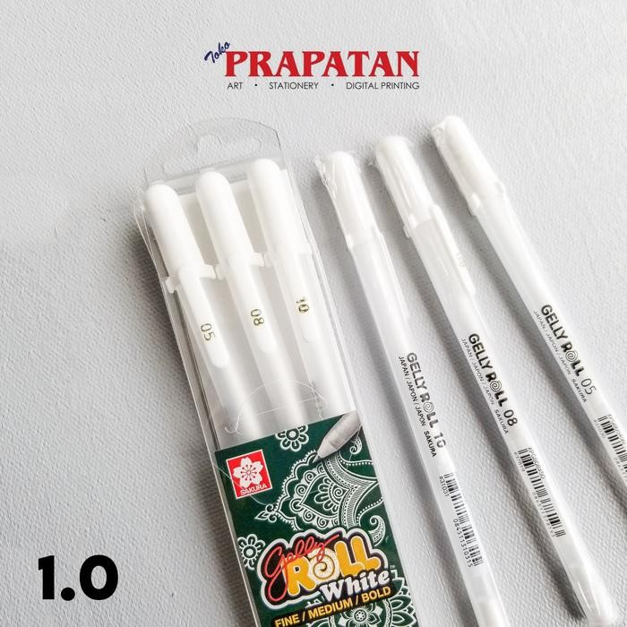 

Ready JT Sakura Gelly Roll White Pen 1.0