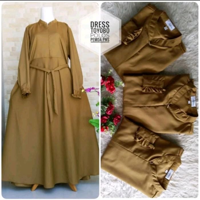 TERMURAH Gamis Pemda Khaki Tua Seragam PNS Dinas READY STOCK