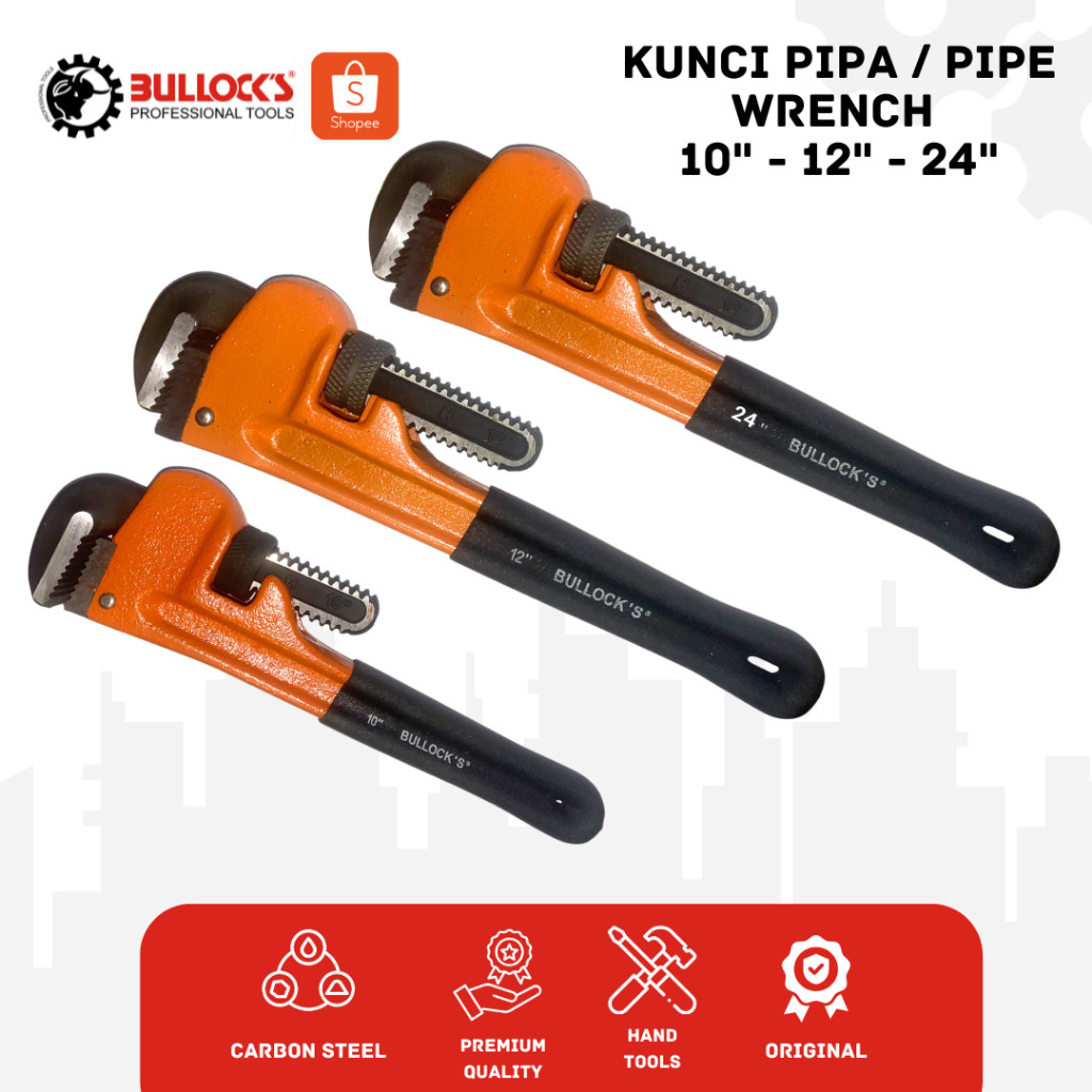 Kunci Pipa Ledeng Kunci Pipe Wrench - Kunci PIpa AIr Tools - BULLOCKS