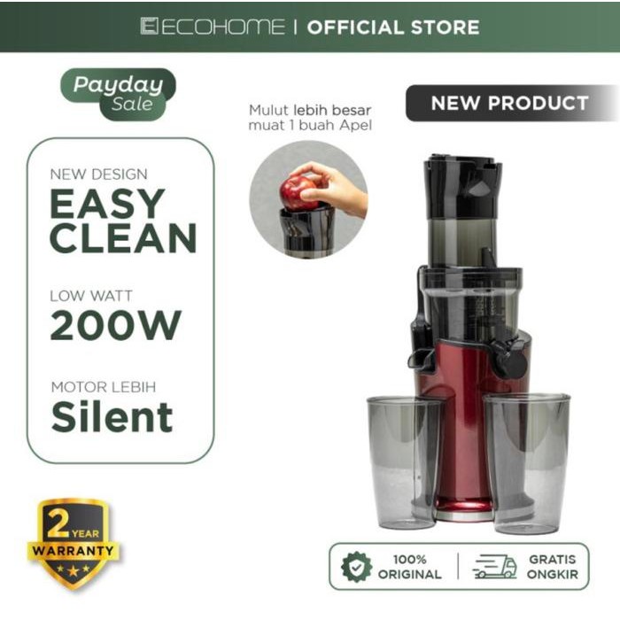 Ecohome Slow Juicer ESJ999 - Slow Juicer Ecohome - Slow Juicer