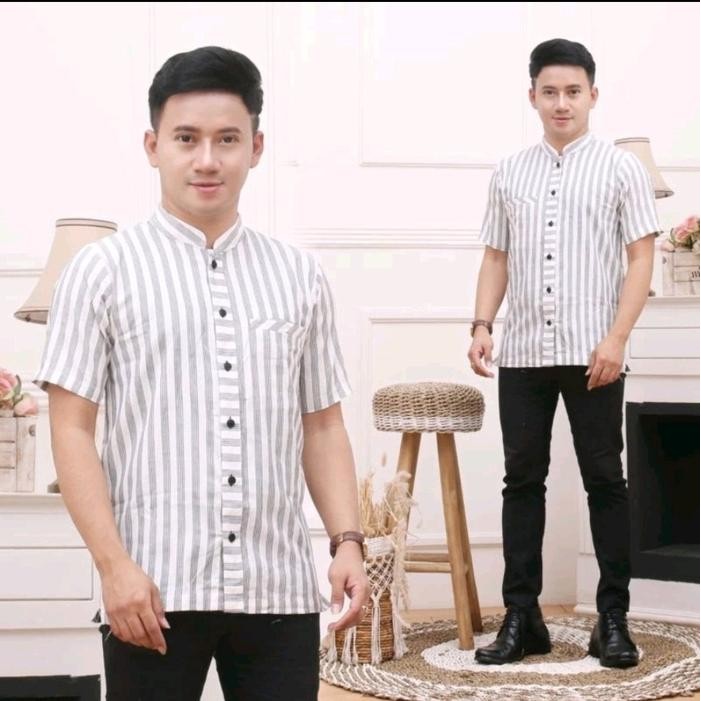 KEMEJA HEM LURIK JAWA LENGAN PENDEK BAJU PRIA,KEMEJA MOTIF, KEMEJA TERMURAH,KEMEJA LURIK, KEMEJA