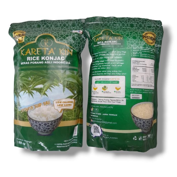 

Terlaris- Beras Porang Shirataki Rice Konjac Kareta Kin Kualitas Premium 1Kg