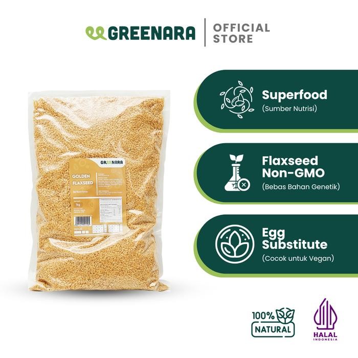 

Greenara Biji Rami Emas 1 Kg / Golden Flaxseed