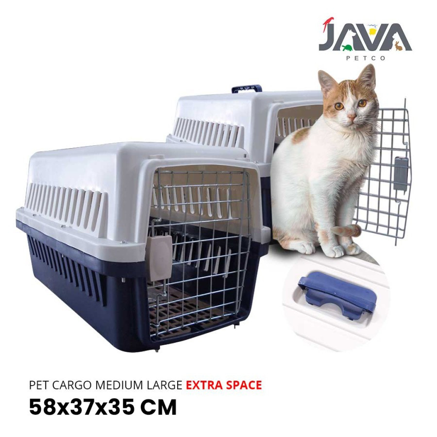 Pet Cargo Medium Large EXTRA SPACE 58x37x35 /Pet Cargo Kucing/Kelinci