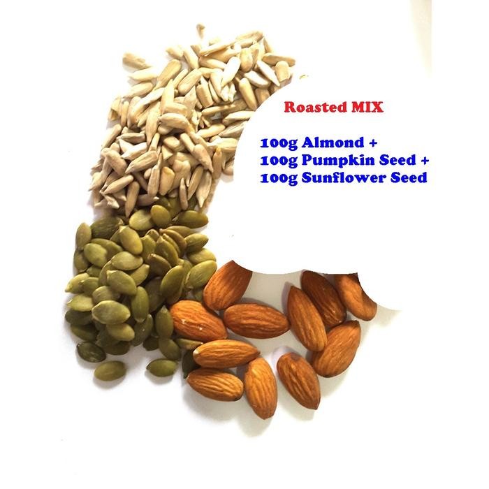 

300gr Roasted 100g Almond + 100g Pumpkin Seed + 100g Sunflower Seed