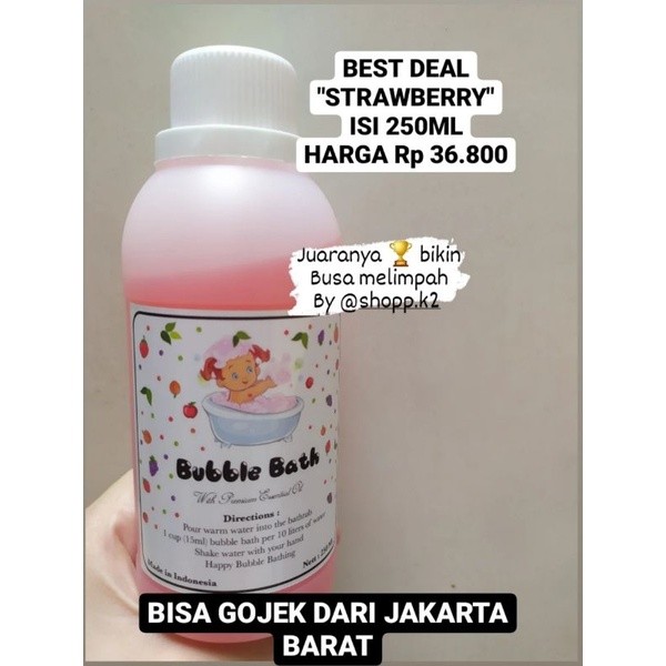 Ready selalu- BUBBLE BATH SABUN MANDI BUSA STRAWBERRY 250ML