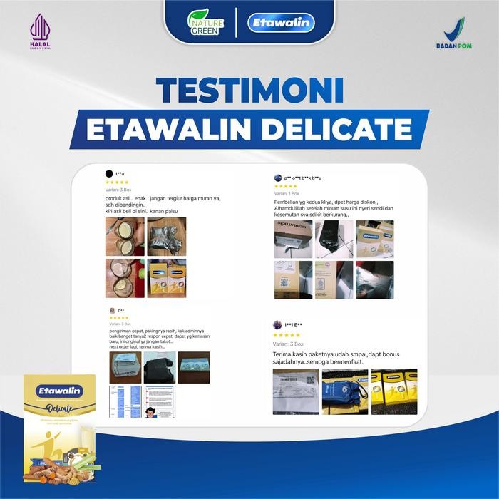 

Terlaris- Etawalin Delicate Less Sugar - Susu Kambing Etawa Bubuk Rendah Gula Original Bpom Dan