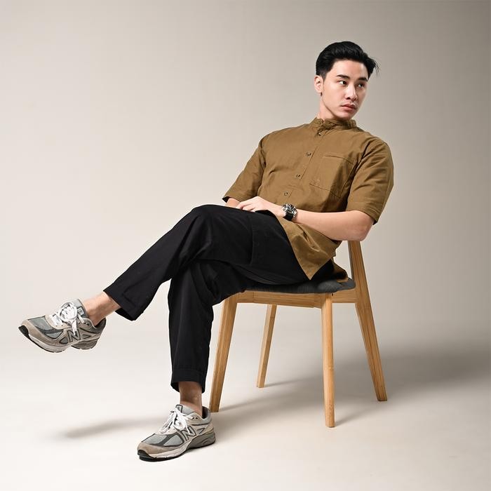 BILAL by KAUM ADAM - Kemeja koko modern bahan premium kerah ciangi lengan pendek kancing sampai