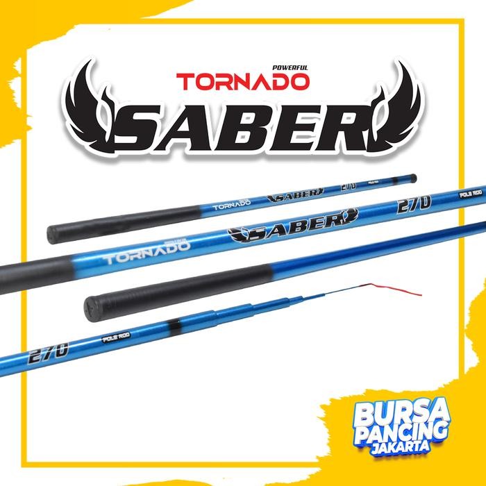 [ REDY ] TORNADO Joran Tegek SABER 240cm - 450 Graphite Material Tegek Ruas Pendek Cocok Untuk